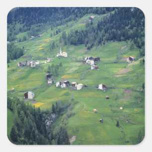 Sticker Carré Europe, Italie, Alpes dolomitiques. Ce minuscule v