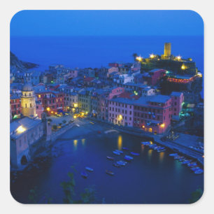 Sticker Carré Europe, Italie, Cinque Terre, Vernazza. Côte escar