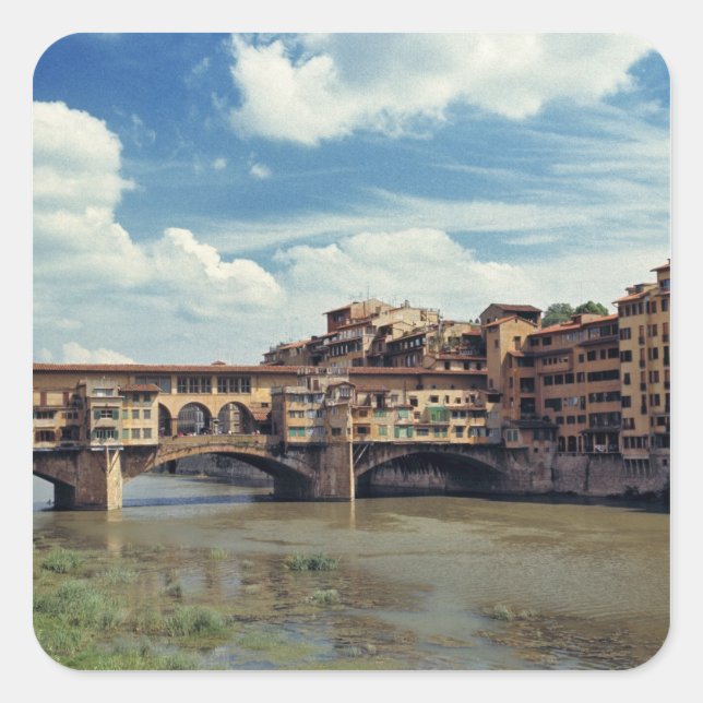 Sticker Carré Europe, Italie, Florence. Le Ponte Vecchio (Devant)