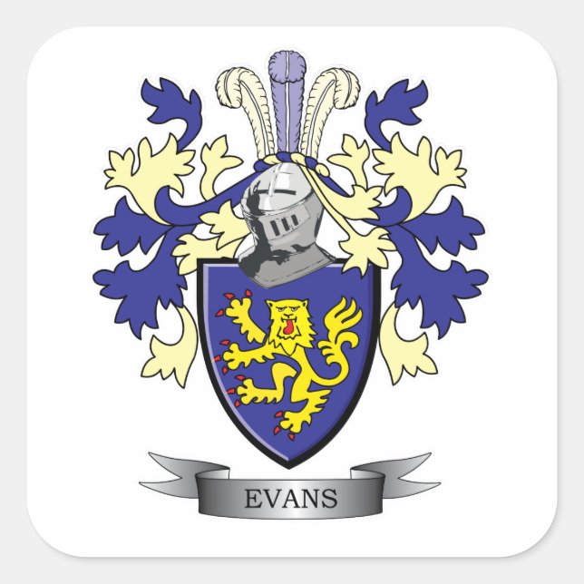 Sticker Carré Evans Family Crest (Devant)
