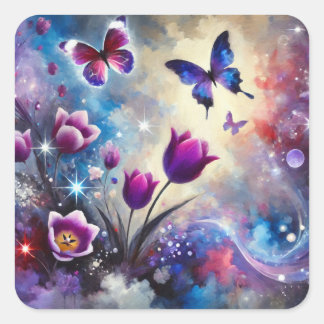 Sticker Carré Évasion Éthérée