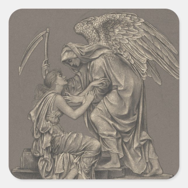 Sticker Carré Evelyn de Morgan Angel (Devant)