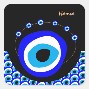 Sticker Carré Evil Eye Talisman & arabe Amulet /turc, grec