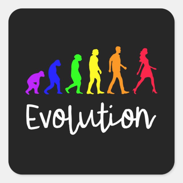 Sticker Carré Évolution (Devant)