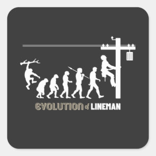 Sticker Carré Évolution de Lineman