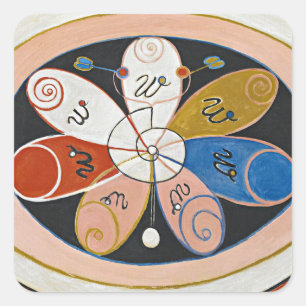 Sticker Carré Evolution, l'étoile à sept points par Hilma af Kli