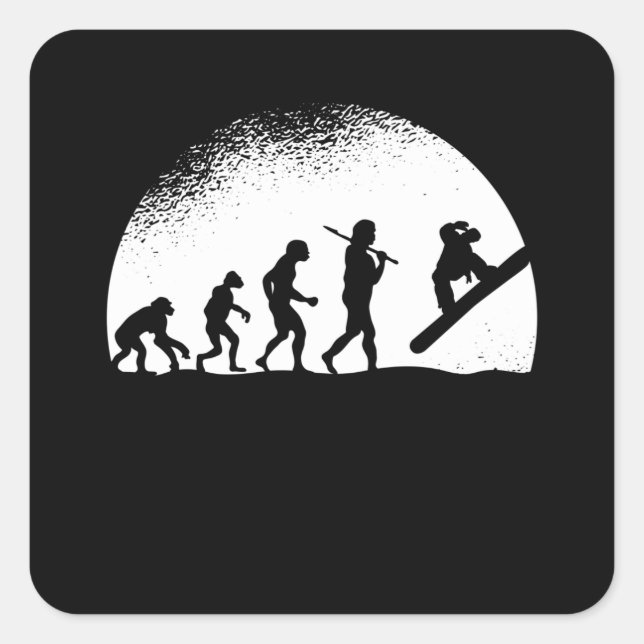 Sticker Carré Evolution Snowboard (Devant)