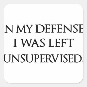 Sticker Carré Excusez Drôle Citation Avec Manly Typographie Cita