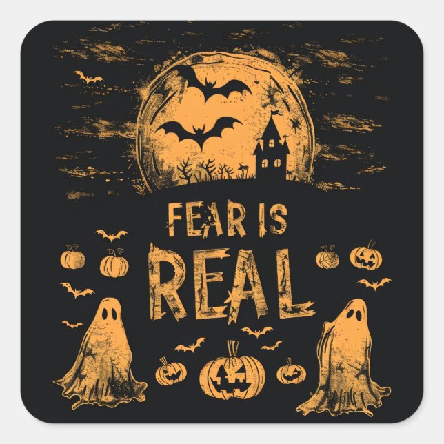 Sticker Carré ExDesigner | Personnalisation | Halloween (Devant)