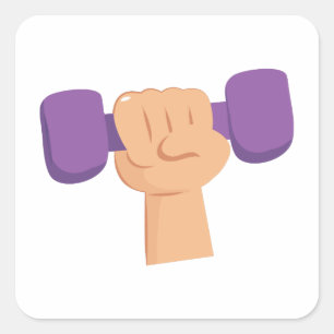 Sticker Carré Exercice Dumbbell