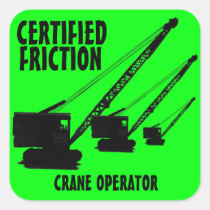 STICKER CARRÉ EXPLOITANT DE CRANE DE FRICTION CERTIFIÉ CRAWLER V