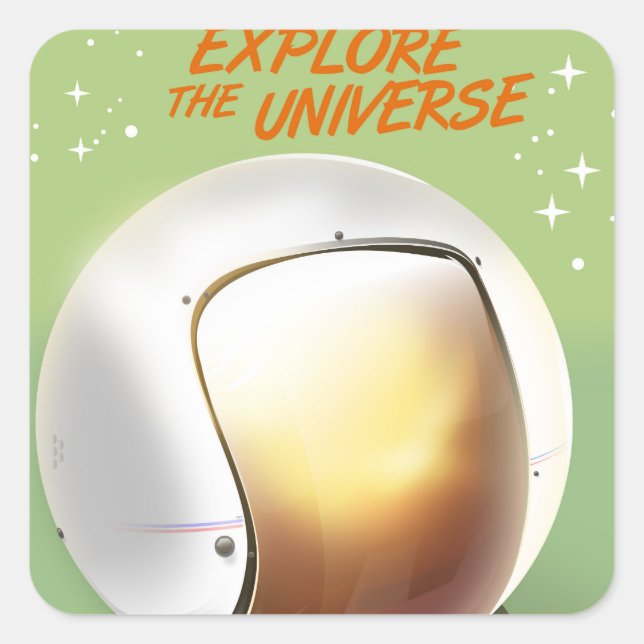Sticker Carré Explorer l'Univers (Devant)