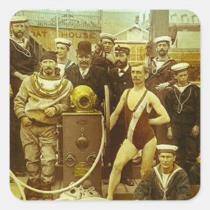 Sticker Carré Exposition de la Marine royale 1891 Diapositive de