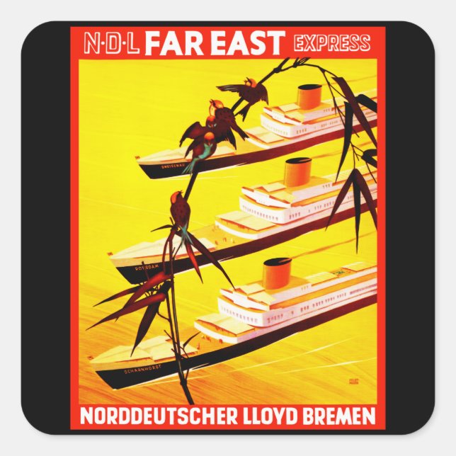 Sticker Carré Express de l'Extrême-Orient (Devant)