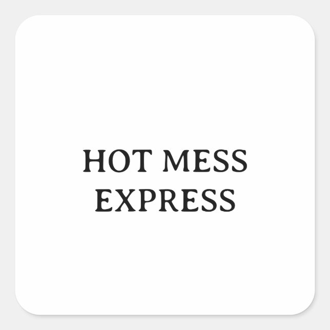 STICKER CARRÉ EXPRESS DÉSASTREUX (Devant)
