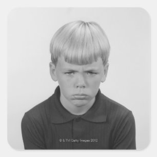 Sticker Carré Expressions du visage de garçon