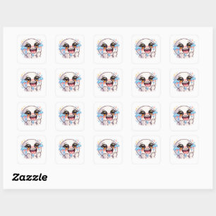 Sticker Carré Exprimez vos moments ultimes de rire et de pure