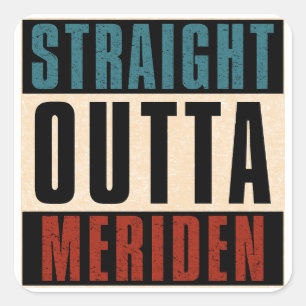 Sticker Carré Extérieur droit Meriden Connecticut CT