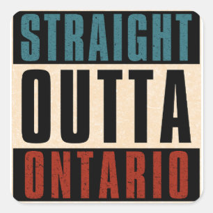 Sticker Carré Extérieur droit Ontario Californie CA