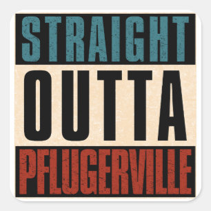 Sticker Carré Extérieur droit Pflugerville Texas TX
