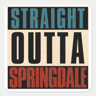 Sticker Carré Extérieur droit Springdale Arkansas AR