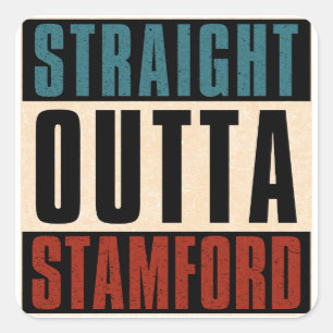 Sticker Carré Extérieur droit Stamford Connecticut CT