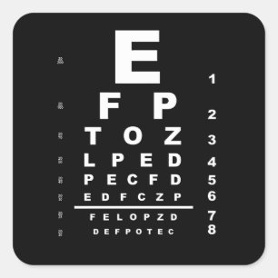 Sticker Carré Eye Test