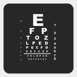 Sticker Carré Eye Test