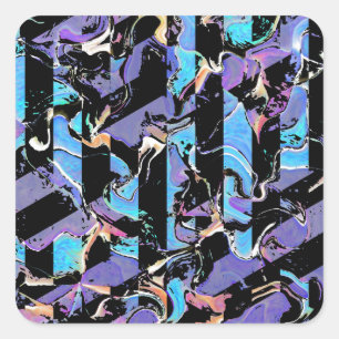 Sticker Carré Eyesore classique collant rond classique