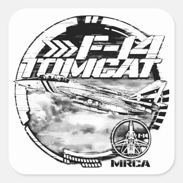 Sticker Carré F-14 Tomcat (Devant)