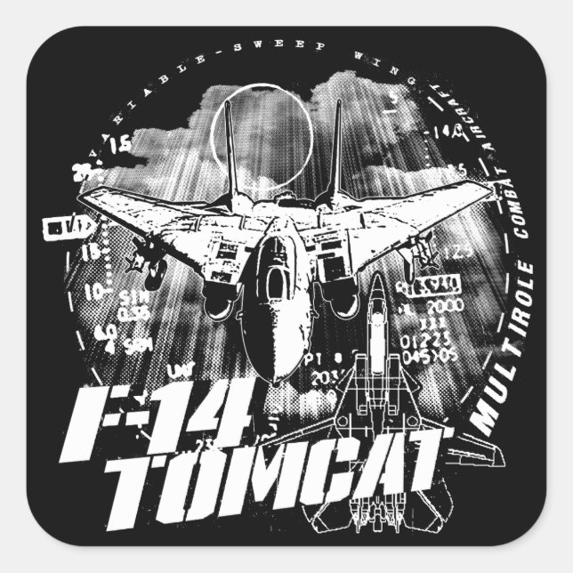 Sticker Carré F-14 Tomcat (Devant)
