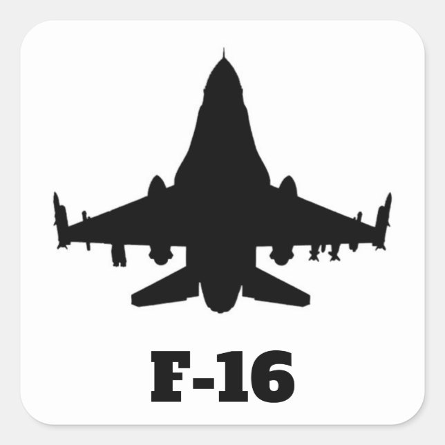 Sticker Carré F-16 par Airogue (Devant)