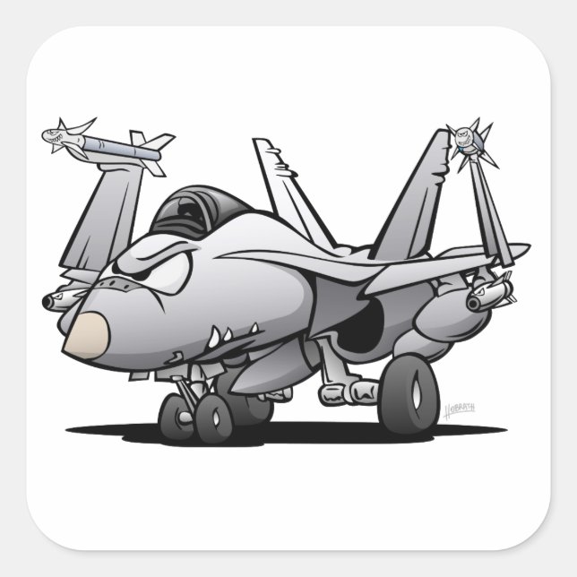 Sticker Carré F/A-18 Hornet (Devant)