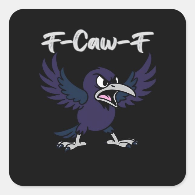 Sticker Carré F-Caw-F Aesthetic Graphic (Devant)