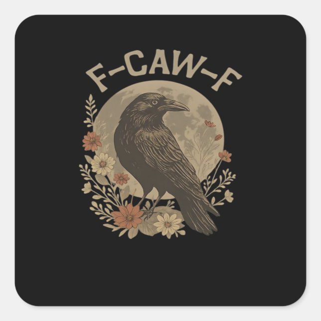 Sticker Carré F-Caw-F Basic Design (Devant)