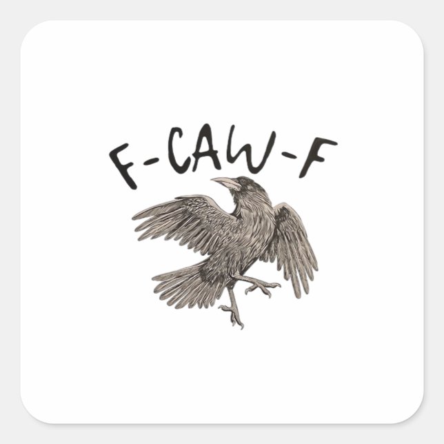 Sticker Carré F-Caw-F Classic Aesthetic Casual (Devant)