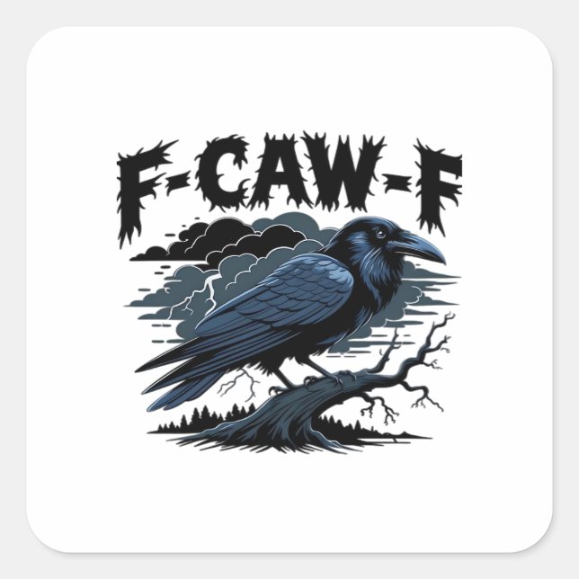Sticker Carré F-Caw-F Classique Créatif Décontracté (Devant)