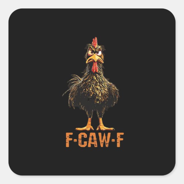 Sticker Carré F-Caw-F Creative Casual (Devant)
