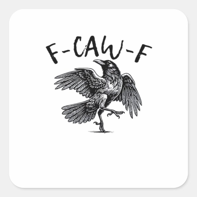 Sticker Carré F Caw F Essentiel Classique Esthétique (Devant)