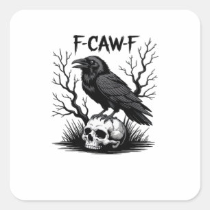 Sticker Carré F Caw F Look Vintage Essentiel Cool