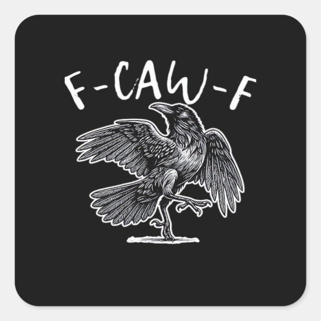 Sticker Carré F-Caw-F Vintage Style (Devant)