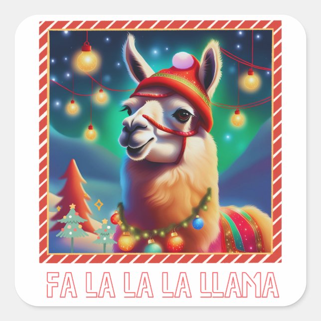 Sticker Carré Fa La La La Lama (Devant)