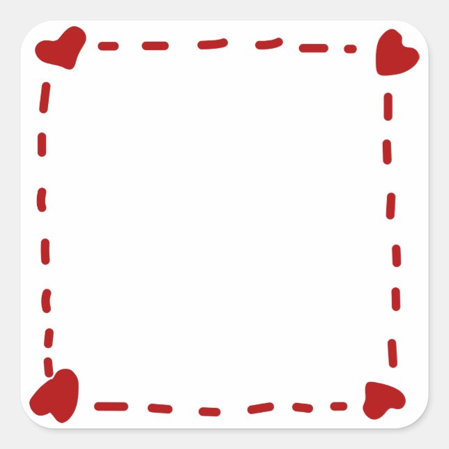 Sticker Carré Fabriqué avec amour (Devant)