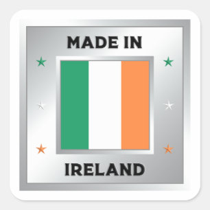 Sticker Carré Fabriqué en Irlande