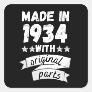 Sticker Carré fabriqués en 1934 avec pièces d'origine,