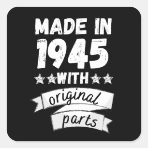 Sticker Carré fabriqués en 1945 avec des pièces d'origine,
