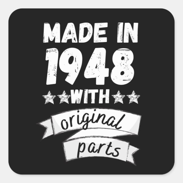 Sticker Carré fabriqués en 1948 avec des pièces d'origine, (Devant)