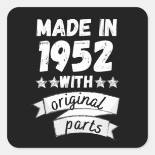 Sticker Carré fabriqués en 1952 avec pièces d'origine,