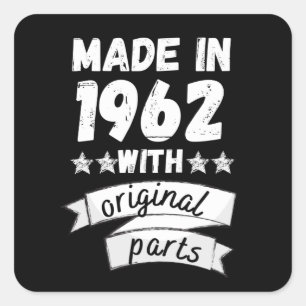 Sticker Carré fabriqués en 1962 avec pièces d'origine,