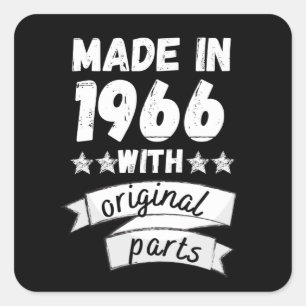 Sticker Carré fabriqués en 1966 avec pièces d'origine,